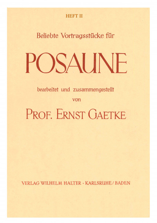 Beliebte Vortragsstücke für Posaune / HEFT 2 - Solostimme