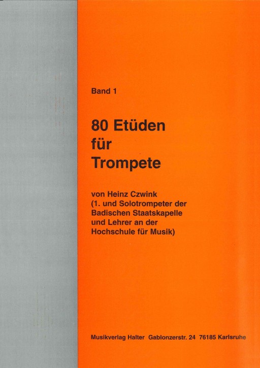 80 Etüden für Trompete - Band 1