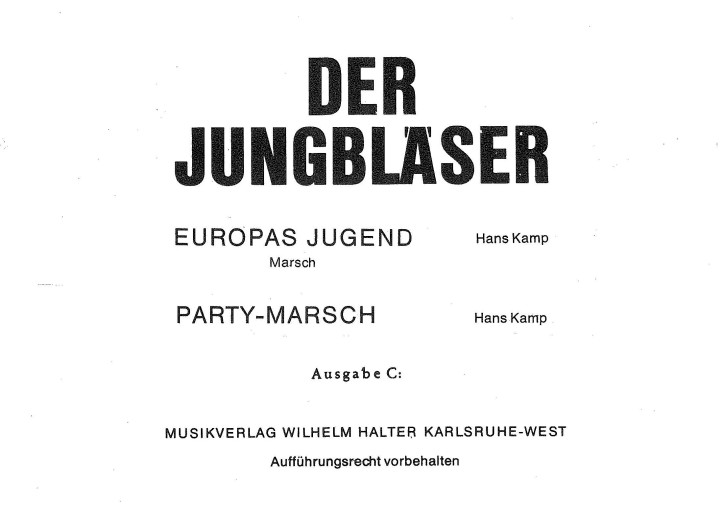 Europas Jugend <br /> DER JUNGBLÄSER - Ausgabe C