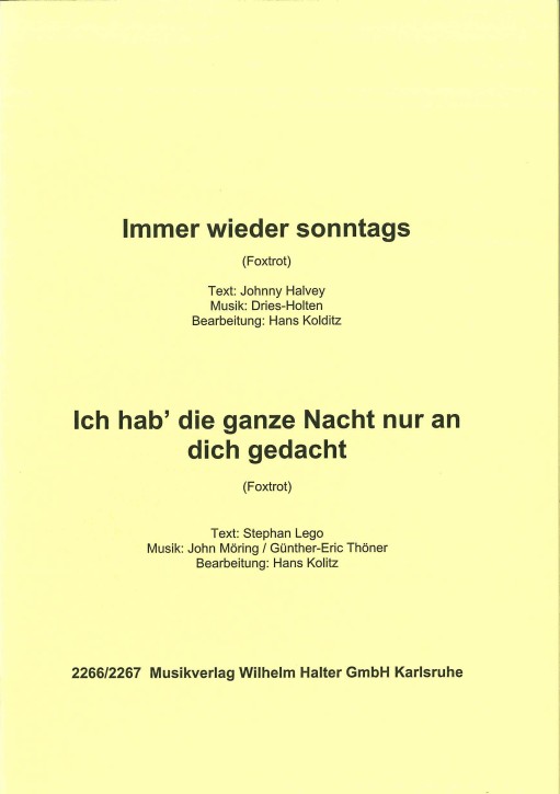 Ich hab die ganze Nacht nur an Dich gedacht
