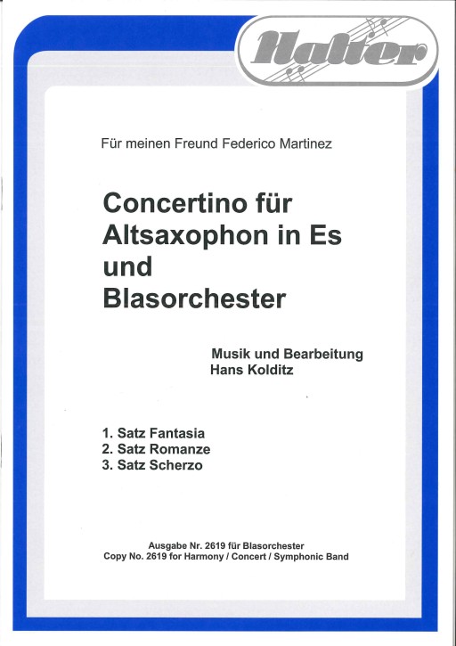 Concertino für Alt-Sax und Blasorchester