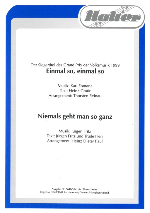 Einmal so Einmal so