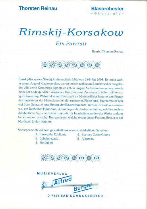 Rimskij Korsakow - LAGERABVERKAUF
