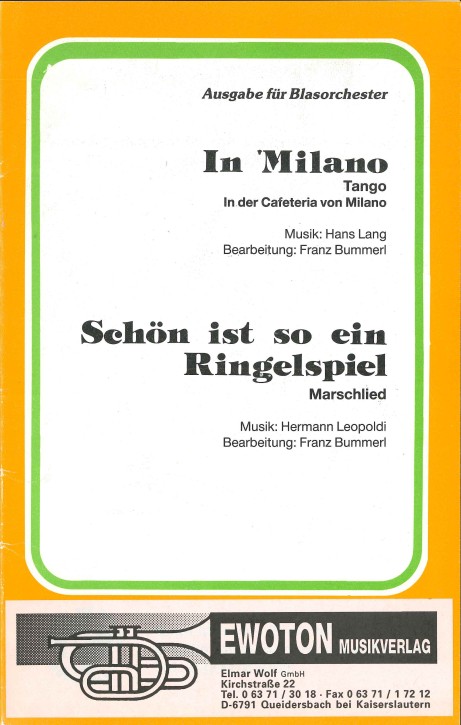 In Milano <br /> (In der Cafeteria von Milano) - LAGERABVERKAUF