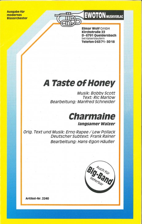 A Taste of Honey - LAGERABVERKAUF