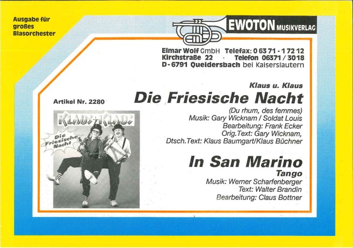 Die friesische Nacht - LAGERABVERKAUF