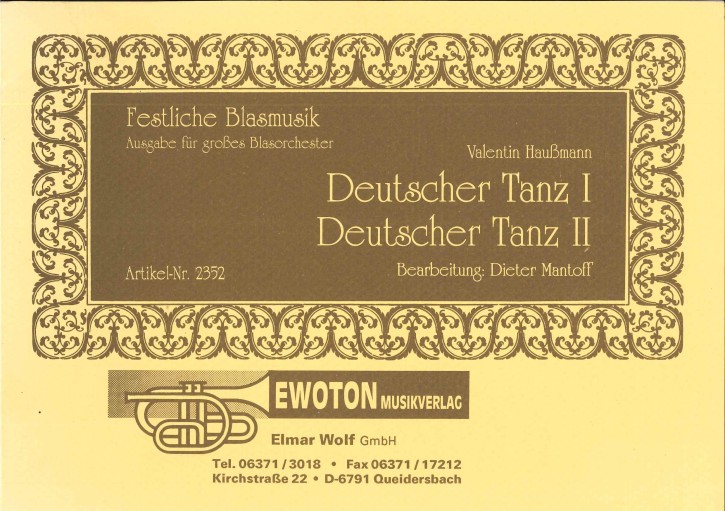 Deutscher Tanz II <br /> Deutscher Tanz 2 - LAGERABVERKAUF