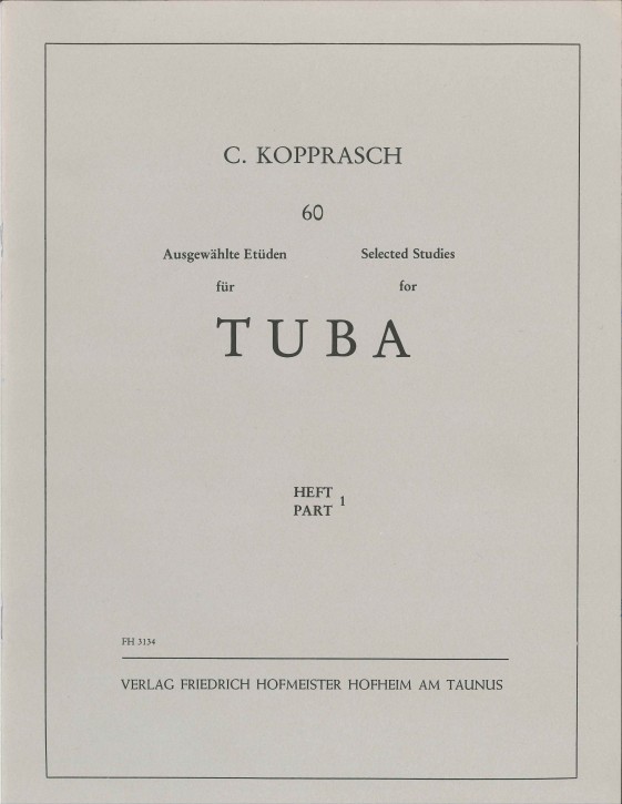 60 Ausgewählte Etüden für Tuba - Heft 1