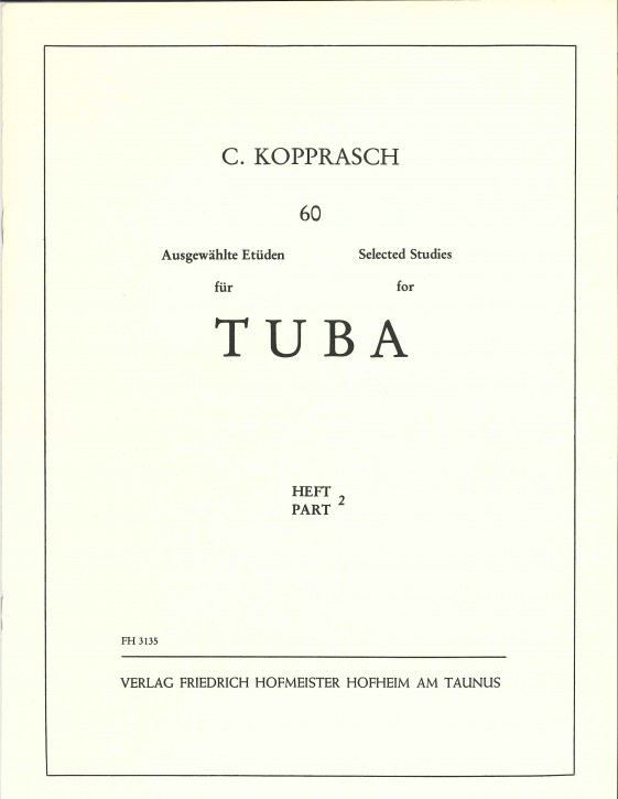 60 Ausgewählte Etüden für Tuba - Heft 2