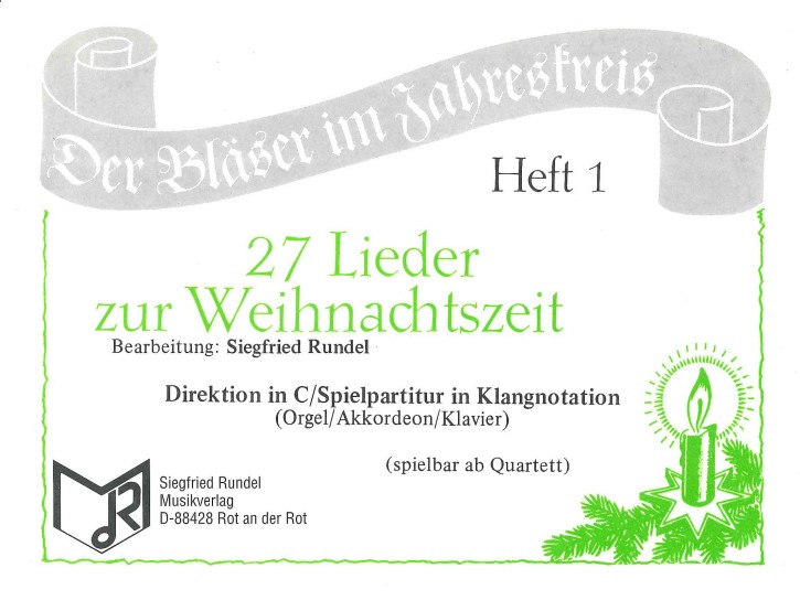 27 Lieder zur Weihnachtszeit <br /> 4. STIMME IN Eb: <br /> Baritonsaxophon / Es-Bass