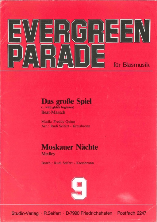 Evergreen Parade Nr. 9 <br /> Das große Spiel (... wird gleich beginnen) <br /> Das grosse Spiel - LAGERABVERKAUF