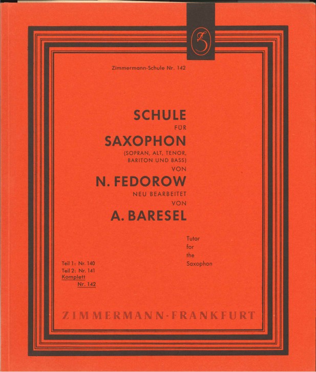 Schule für Saxophon TEIL 1+2