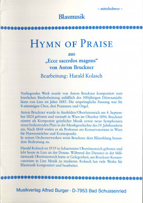 Hymn of Praise - LAGERABVERKAUF