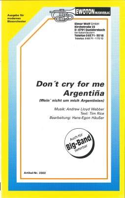 Don't cry for me Argentina - LAGERABVERKAUF