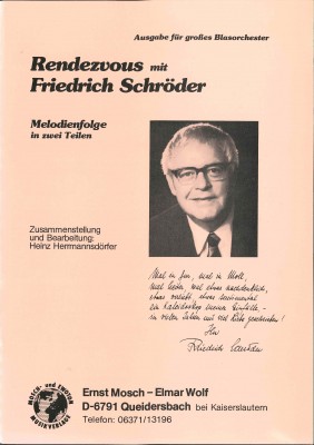 Rendezvous mit Friedrich Schröder - LAGERABVERKAUF