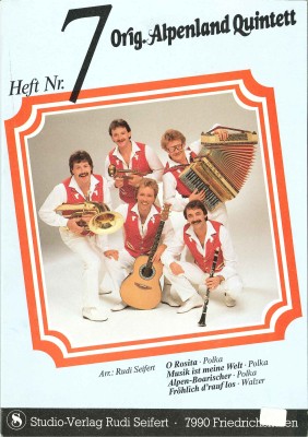 Original Alpenland Quintett - HEFT 7  <br /> C-STIMME MIT TEXT: <br /> Akkordeon / Keyboard